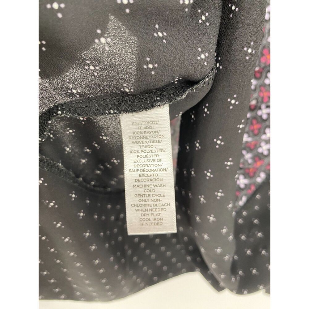 Loft Red White Geometric Floral Print Womens Sleeveless Tank Medium - Picture 4 of 5